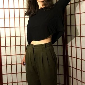 High waisted pleated pants from American Apparel